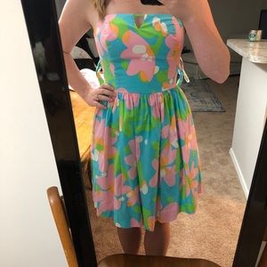 Lilly Floral Strapless Dress